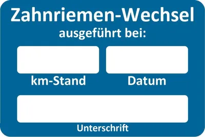 Immagine prodotto di EICHNER 9220-00050 EICHNER Aufkleber Zahnriemen-Wechsel ausgeführt bei, blau/weiß, 250 St.