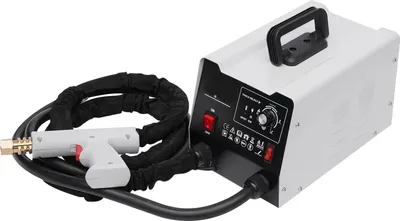 Obrázek produktu pro Sada na opravu promáčklin na karoserii automobilu – bodová svářečka – výkon 3 kW – 3500 A – svařovací pistole – uhlíkové tyče – pro ocelovou karoserii – bílá