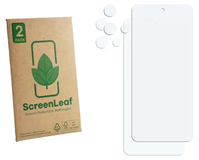 Produktbild von 2x ScreenLeaf Schutzfolie für Motorola Moto G (2026) (Display+Kamera) nachhaltiger Displayschutz Display Schutz Folie Klar Transparent