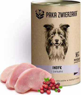 Produktbild von PAKA ZWIERZAKA Turkey and cranberries - Nassfutter für Hunde - 400g