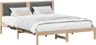 Obrázok produktu pre Rám postele s čalúneným čelom Tmavo šedá 160 x 200 cm