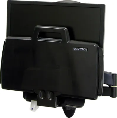 Produktbild von Ergotron 200 Series - Befestigungskit (Gelenkarm, Tastaturablage mit linker/rechter Mausablage, Barcode-Scanner-Halter) - für LCD-Display / PC-Ausrüstung - Stahl - Schwarz - Bildschirmgröße: bis zu 61 cm (bis zu 24 Zoll)