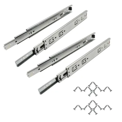 Produktbild von YALION® 2 Paar Schubladenschienen 400 mm Vollauszug | Kugelauszug | 45 mm Stahlführung | Seitliche Montage | 45 kg Tragkraft