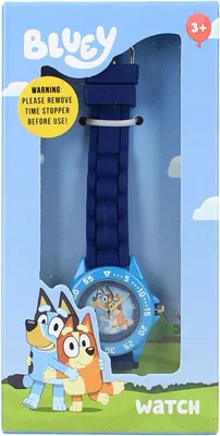 Obrázek produktu pro Dětské hodinky Bluey - s řemínkem a ciferníkem z PVC s nápisem Bluey a Bingo