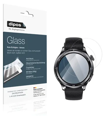 Image de 2x Protection ecrán pour ZKCREATION 1.43 Zoll Smartwatch Verre souple Film Protecteur 9H dipos