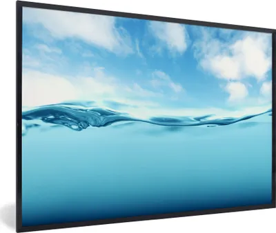 Produktbild von MuchoWow® MuchoWow® Gerahmtes Poster Meer - Wolken - Blau 60x40 cm - Poster mit zchwarzem Bilderrahmen - Printing - Wanddeko Schlafzimmer