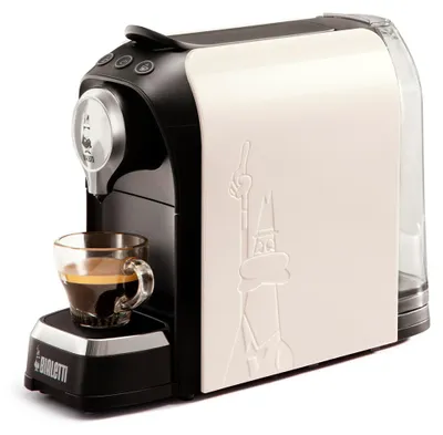 Image de Machine à capsules Bialetti, machine à expresso, 0,7 l, capsules de café, 1360 W, noire, blanche