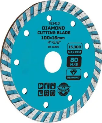 Obrázok produktu pre Diamantový rezací kotúč, suchý + mokrý, priemyselný, 100 x 16 x 7 mm