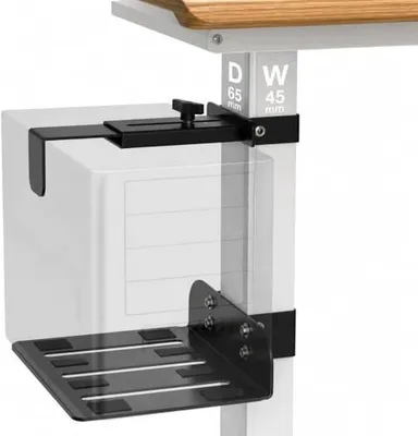 Zdjęcie produktu dla Uchwyt pod biurko do komputera uniwersalny bez wiercenia 65X45MM