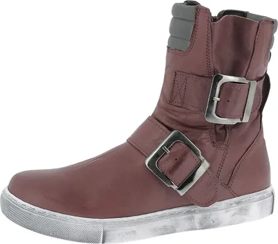 Produktbild von Andrea Conti Damen Stiefelette Leder Biker Boot Riemen Schnalle 0346833, Größe:41 EU, Farbe:Rot