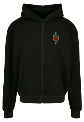 Produktbild von Mister Tee - "Santa Monica" Kapuzenpullover für Herren, Durchgehender Reißverschluss, Schwer, Übergroß TN3018 (S) (Schwarz)