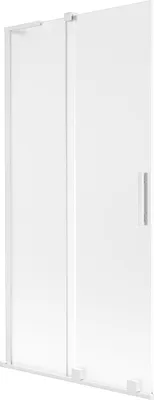Produktbild von Mexen Velar L Duschabtrennung 2-flügelig Schiebbar 95 x 150 cm, matt, weiß - 896-095-003-31-20