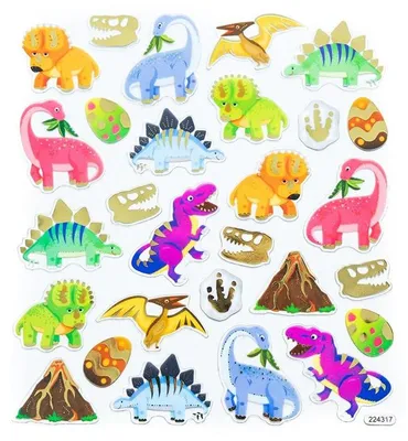 Immagine prodotto di Adesivi | dinosauri, 28 pz