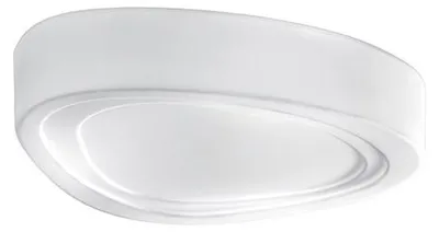 Immagine prodotto di Plafoniera in Vetro Bianco 10S46472 con attacco 3xE27, design moderno ed elegante per illuminazione d'interni, dimensioni 44x35x10 cm - Perenz