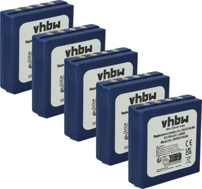 Produktbild von vhbw 5x Akku Ersatz für HBC BA222060, BA222061, BA203060, FBFUB03, AF-FUB03M, KH68302500 für Funkgerät, Walkie Talkie (700 mAh, 6 V, NiMH)