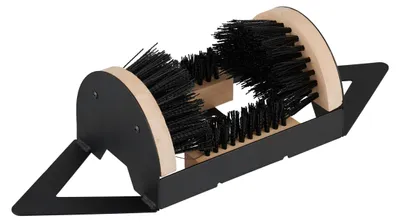 Schuhbürste mit Borsten für außen, schwarz-natur, 1 Stück