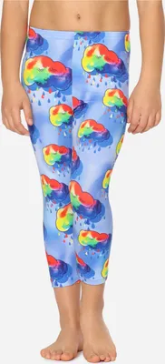Produktbild von Merry Style Mädchen 3/4 Leggings MS10-405(Blau/Wolken,110)