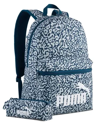Image de PUMA sac à dos de loisirs sac à dos Phase Backpack 20L Crme De Mint - Midnight Petrol - AOP bleu pétrole