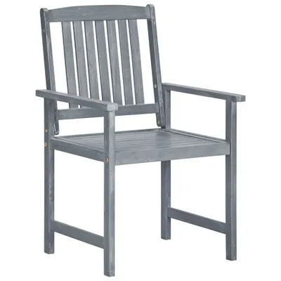 Produktbild von vidaXL Gartenstühle 2 Stk. Grau Massivholz Akazie