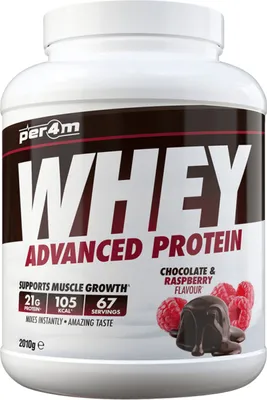 Produktbild von Per4m Whey Advanced Protein (2010g) Chocolate & Raspberry - Eiweiße - Molkenprotein-Mischung