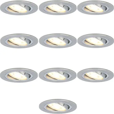 Image de HOFTRONIC - Spot encastrable LED 5W 400lm GU10 2700K Inclinable Inox