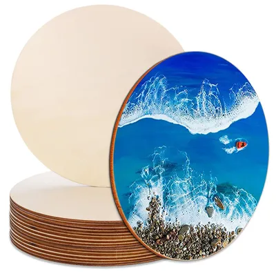 15 runde Holzscheiben 20 cm, 2,5 mm, Bastelholz