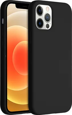 Immagine prodotto di Custodia in silicone liquido Accezz per iPhone 12 (Pro) - Nero