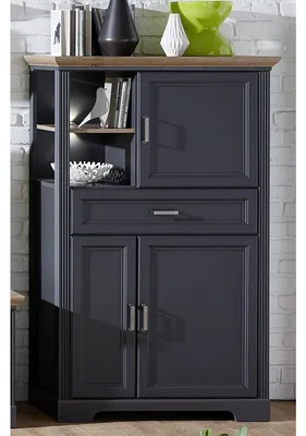 Produktbild von Highboard Beistellschrank Anrichte Standschrank Kommode Schrank "Jillana II" Graphit / Artisan Eiche