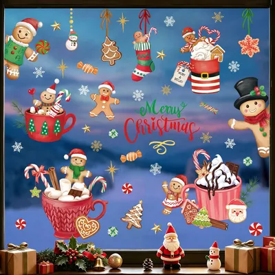 Produktbild von Weihnachtsfensteraufkleber für festliche Dekoration