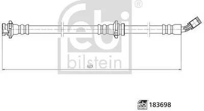 Produktbild von FEBI BILSTEIN 183698 Bremsschlauch Vorne Links für NISSAN Qashqai II (J11, J11) X-TRAIL (T32) X-TRAIL VAN (T32)