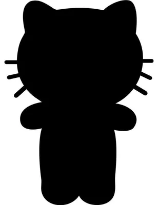 Productafbeelding van Krijtbordsticker – afwasbare wandsticker – kattenkarikatuur – 135 x 100 cm