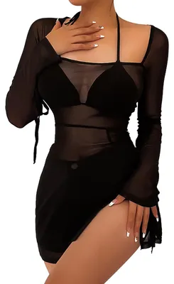 Image de Robe de plage pour femme, manches longues