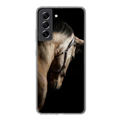 Produktbild von MuchoWow® Handyhülle Schutzhülle Hülle für Samsung Galaxy S21 FE Pferde - Halfter - Schwarz Silikon Softcase Handy Hülle - Mobiltelefonhülle