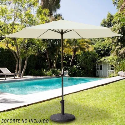 Produktbild von Sechseck-Sonnenschirm 270cm Aluminium cremefarben