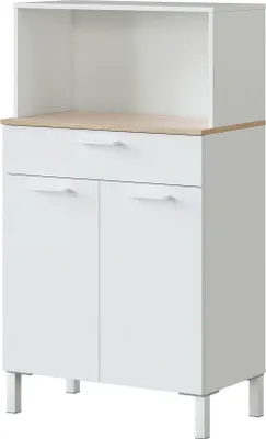 Immagine prodotto di Dmora Armadio Multiuso 2 Ante Asaro 40x126h cm Bianco, 2 Ante un Cassetto
