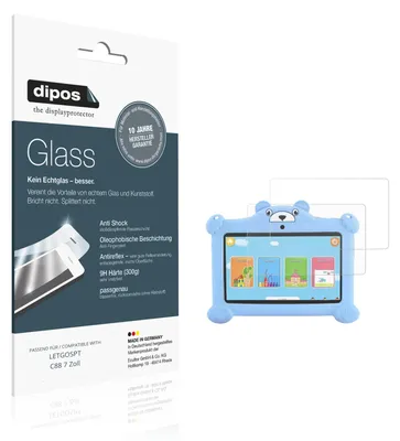 Image de 2x Protection ecrán pour LETGOSPT C88 7 Zoll mat Verre souple Film Protecteur 9H dipos