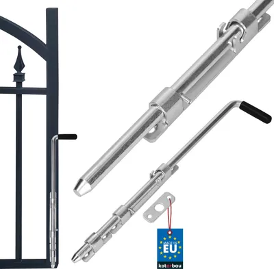 Zdjęcie produktu dla KOTARBAU® Sruba rygla 420 mm Sruba rygla drzwi Sruba zamka Waska blacha cynkowa 21 mm Sruba rygla drzwi Mechanizm blokujacy Zasuwa drzwi Zasuwa drzwi Sruba zamka drzwi Zasuwa podlogi Brama segmentowa