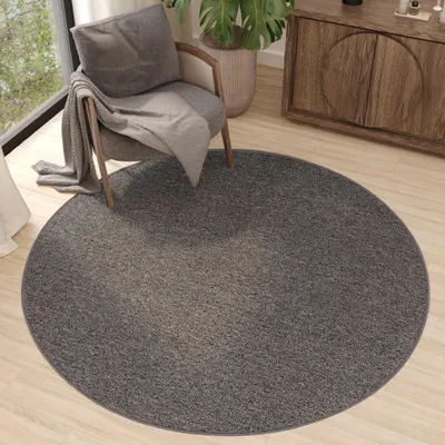 Obrázek produktu pro Koberec Grey Unicoloured Melange Omyvatelný Obývací pokoj Ložnice OEKO-TEX 120 x 120 cm