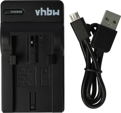 Produktbild von vhbw USB Ladegerät kompatibel mit Kodak EasyShare Z612, Z1015 IS, Z1085 IS, Z1485 IS, Z1012 IS Kamera Camcorder/Akku - Ladeschale, Ladeanzeige, 4,2 V