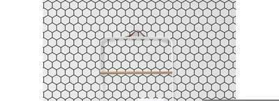 Produktbild von Coloray Fototapete 360x250 cm Latextapete Magicstick - Utensilienwaben-geometrisches Sechseck