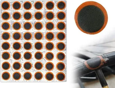 Produktbild von Famanu Reparaturset für Fahrradreifen - 48 runde Patches