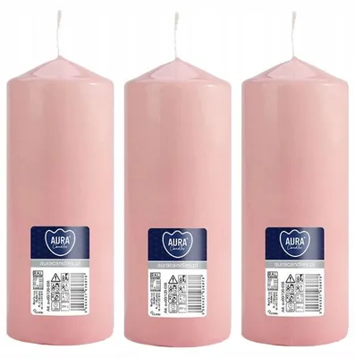 Obrázok produktu pre Aura Stolové Sviečky Valčekové 15cm Sada 3ks