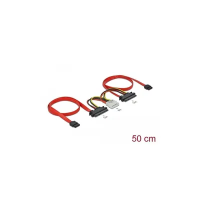 Immagine prodotto di Cavo SATA per dischi rigidi 2xSATA + alimentazione Molex a 4 pin, 50 cm