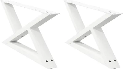 Zdjęcie produktu dla vidaXL Nogi do stolika kawowego 2 szt. Biały 70x(30-31,3) cm Stalowy
