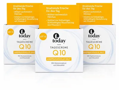 Produktbild von today Tagescreme Q10 LSF 15 für anspruchsvolle Haut 50 ml (3 Pack)
