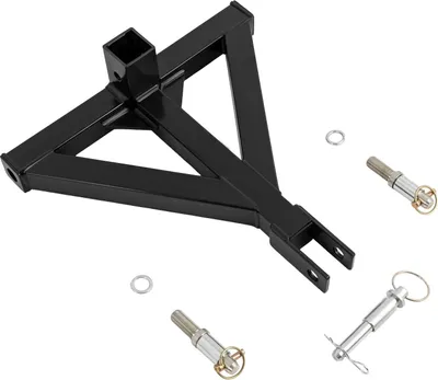 Produktbild von Dreipunkt Anhängevorrichtung - Kategorie 1 Traktorkupplung - Standard 5,08 cm Aufnahme - Dreiecksbolzen - Zugstange - 8,8 kg - Schwarz