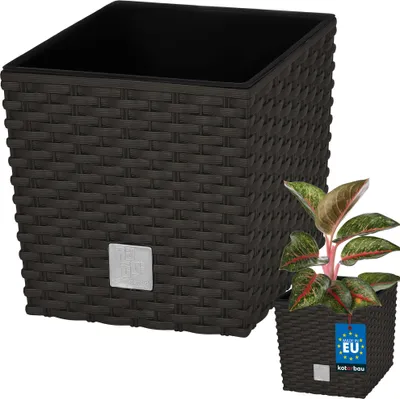 Produktbild von KOTARBAU® Blumentopf 200 mm Übertopf mit Innentopf für Pflanzenzucht Umbra