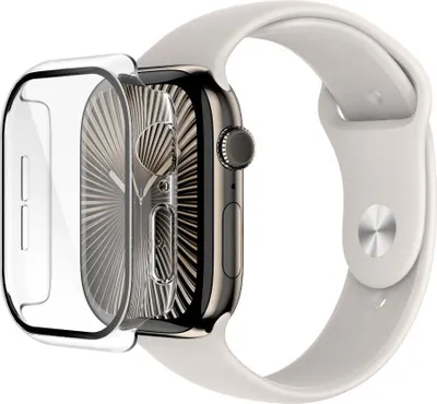 Zdjęcie produktu dla Belkin OWA003HQCL, Ochraniacz ekranu zegarka, Apple, Apple Watch Series 10, Szkło, 46 mm, 1 szt.