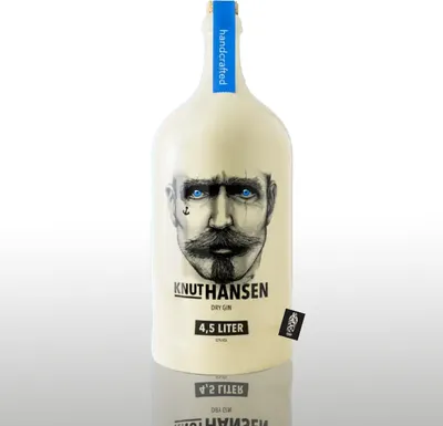 Produktbild von Knut Hansen Hamburg Dry Gin 4,5L (42% Vol.) handcrafted Bottle Magnum Flasche- [Enthält Sulfite]