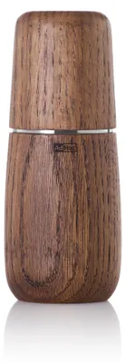 Immagine prodotto di Macinino per pepe e"AdHoc Yono", con macinino in Vetroceramica CeraCut®, legno di quercia massello oliato, finitura scura/acciaio inossidabile, diametro: 6,2 cm, altezza: 15 cm